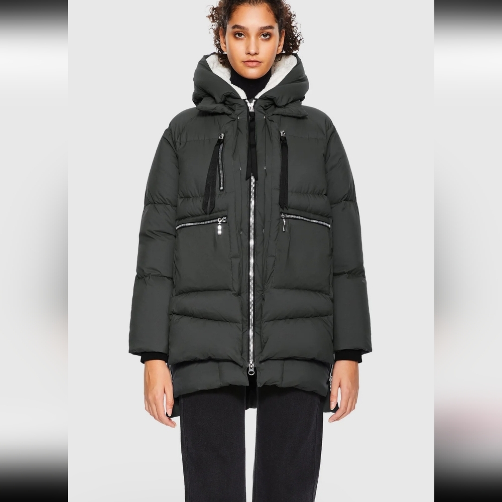 Orolay 092 Down Black Puffer Coat With Hood Womens Medium